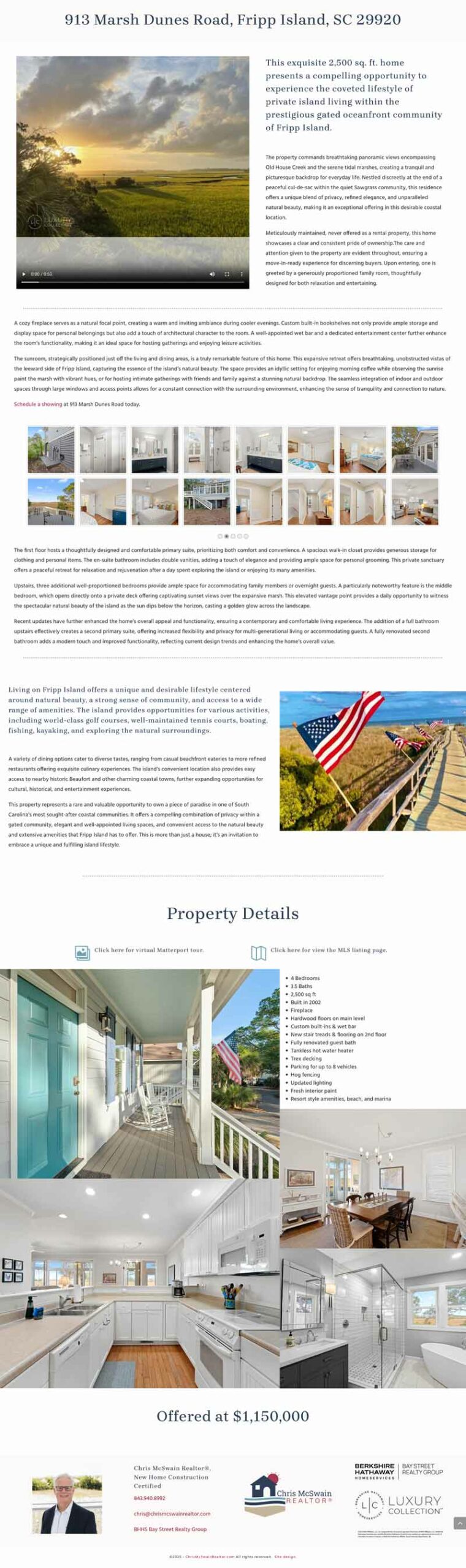 Property Listing Website - 913 Marsh Dunes Rd - single property listing